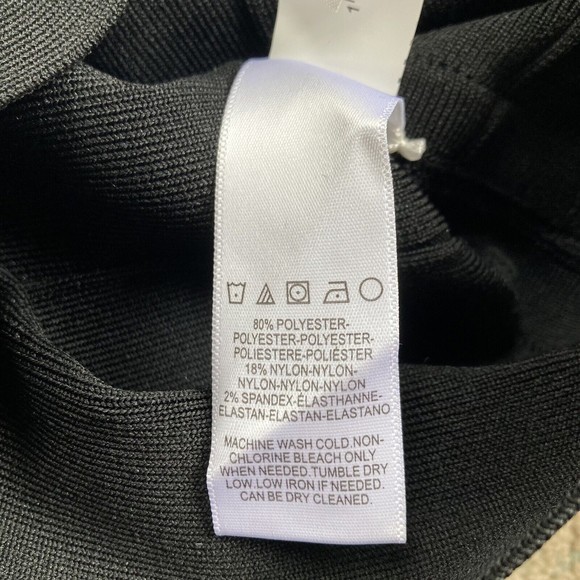 Dress the Population Size Small One Shoulder Black White Bodycon Mini Dress NWOT - Picture 8 of 8